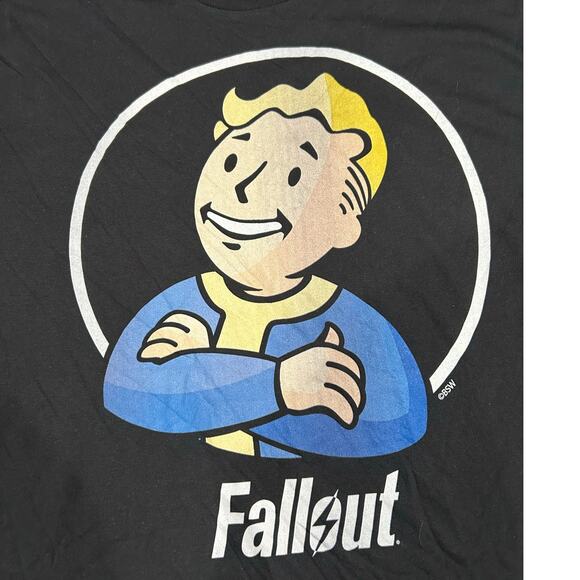 VAULT BOY FALLOUT New Short Sleeve Black Crew Neck Graphic T-Shirt Size 3XL - Picture 1 of 5